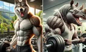 باشگاه بدنسازی حیوانات/ تصاویر