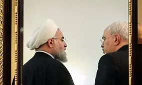 تصویری از دیدار نوروزی ظریف و حسن روحانی