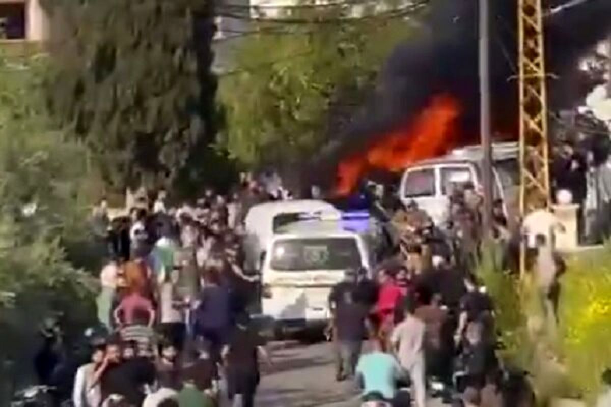 حمله اسرائیل به خودرو فرمانده حزب الله/ ویدئو