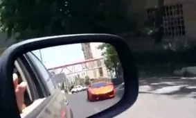 مسابقه سرعت بین لامبورگینی و پراید در اتوبان مدرس