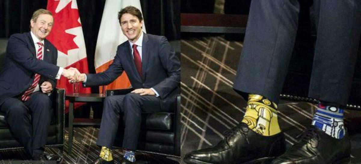 جوراب نخست وزیر کانادا سوژه جدید رسانه ها + عکس 