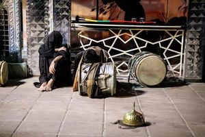 تعزیه‌خوانی حسینی هیئات مذهبی در مشهدمقدس/ تصاویر