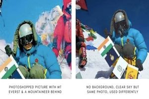 جعل تصاویر صعود به اورست توسط کوهنورد هندی!