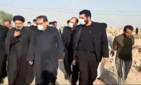 حضور شمخانی در روستای ابوالفضل اهواز و دلجویی از اهالی