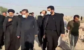 حضور شمخانی در روستای ابوالفضل اهواز و دلجویی از اهالی