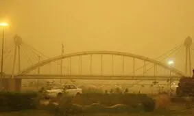گرد و غبار در خرمشهر به ۳۳ برابر حد مجاز رسید