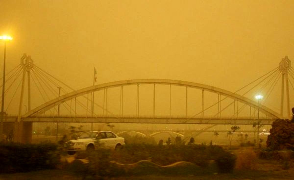 گرد و غبار در خرمشهر به ۳۳ برابر حد مجاز رسید