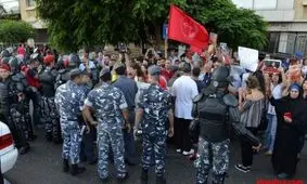 تظاهرات "خشم لبنان بزرگ" و درگیری در مقابل پارلمان در بیروت