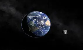 زمین و ماه در یک قاب خیره کننده
