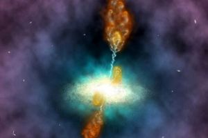 انفجار فواره‌های گازی داغ توسط یک سیاهچاله