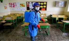 جهادگران لشکر ۱۰ سیدالشهدا(ع) مدارس استان البرز را ضدعفونی می‌کنند