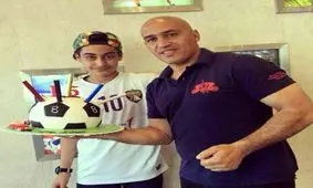 پيراهن قاتل استقلال بر تن پسر منصوريان+عکس