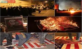 تظاهرات بحرینی‌ها در مخالفت با حضور نظامی آمریکا در بحرین