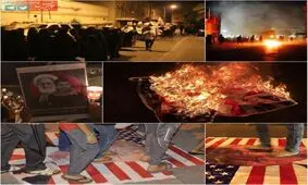 تظاهرات بحرینی‌ها در مخالفت با حضور نظامی آمریکا در بحرین