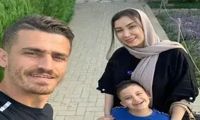 همسر بازیکن معروف تصادف کرد/ عکس