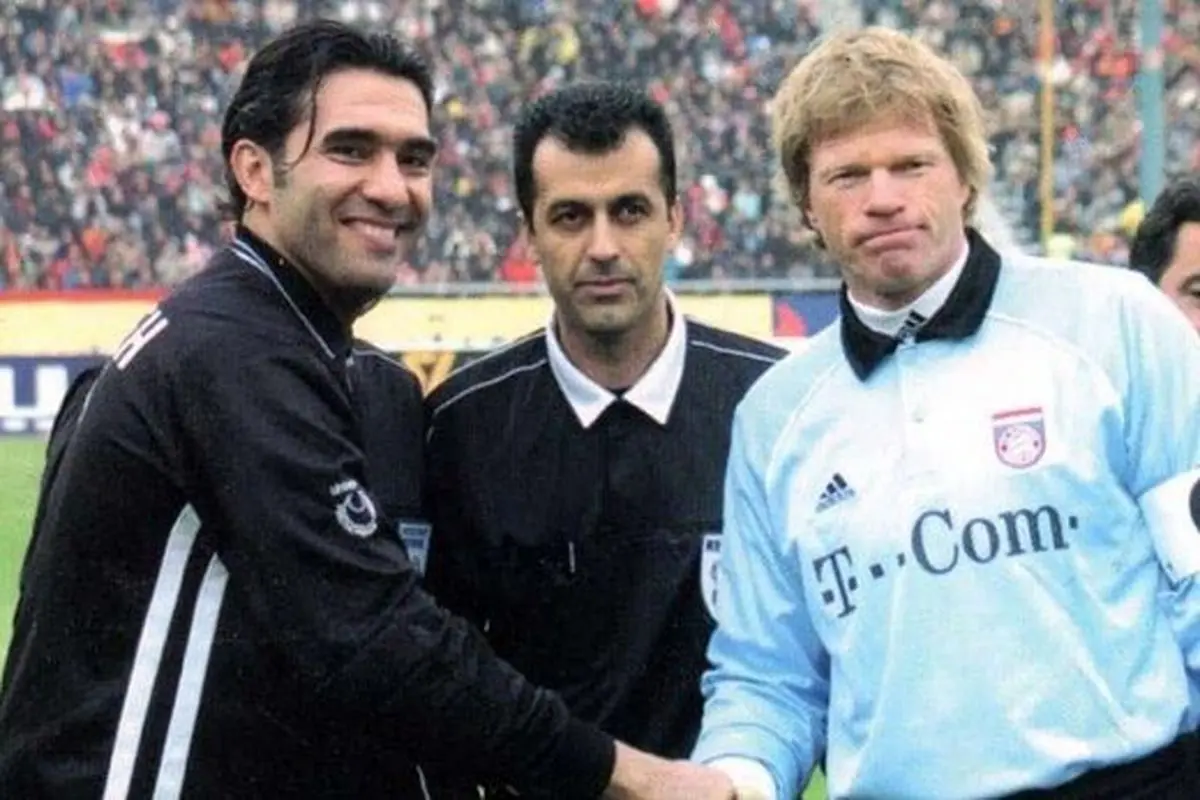 خداحافظی عابدزاده با بدرقه بهترین گلر جهان/عکس