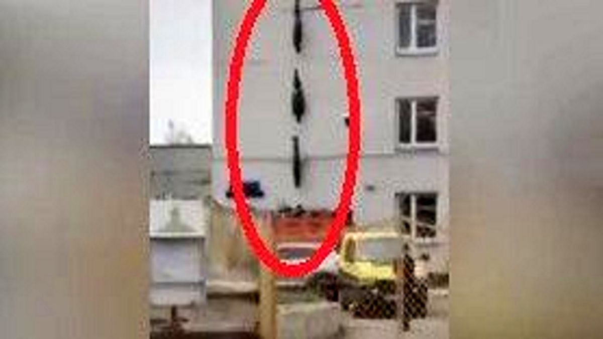 ماجرای اجساد کرونایی آویزان از ساختمان بیمارستانی در روسیه/ ویدئو