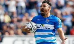 شادی رضا قوچان‌نژاد بعد از دبل گل/ عکس