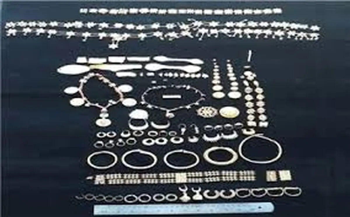 کشف اشیای تاریخی از جنس طلا مربوط به دوره هخامنشی