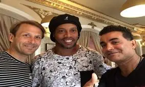 رونالدينيو در آستانه سفر به تهران+عكس