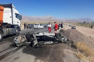 تصادف مرگبار در محور کرمان - ماهان/ ۷ نفر کشته و ۴ نفر مصدوم شدند