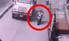 یک حادثه باعث مرگ موتورسوار شد/ ویدئو