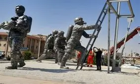 اِلمان بزرگ آتش‌نشان‌ در قزوین رونمایی شد