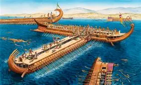 کشتی ایرانی خشایارشا آتش گرفت