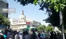 فیلم/ حضور مردم و نیروهای انتظامی در اطراف مجلس