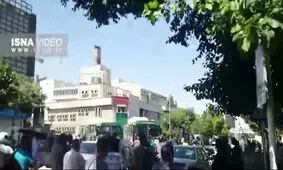 فیلم/ حضور مردم و نیروهای انتظامی در اطراف مجلس