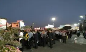 صف طولانی در ایستگاه بازرسی مسافران فرودگاه مهرآباد