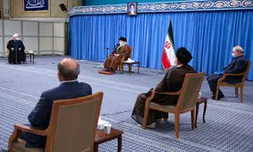 تصاویر دیدار ستاد ملی مقابله با کرونا با رهبر انقلاب/ اولین دیدار حضوری رهبری پس از ۸ ماه