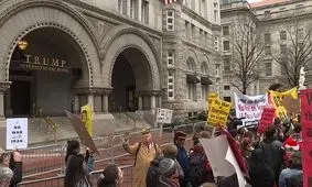 محکومیت ترور سردار سلیمانی در مقابل هتل ترامپ