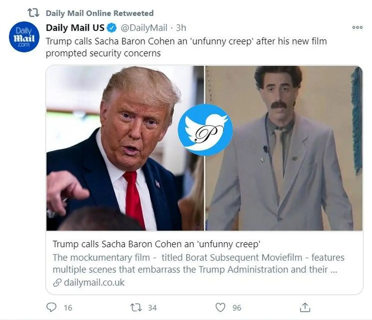 عصبانیت ترامپ و دار و دسته از فیلم جدید برات