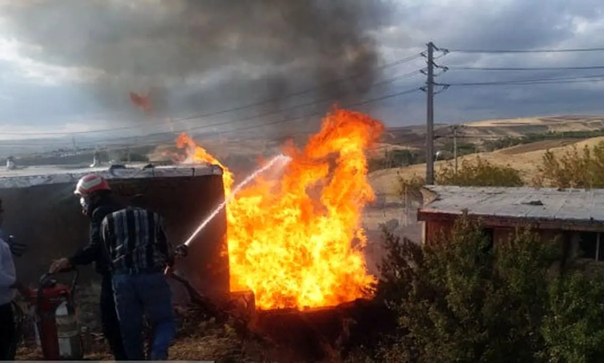 انفجار کارگاه گاز مایع در هشترود/ عکس