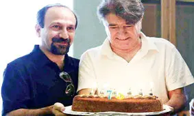 محمدرضا شجریان و اصغر فرهادی در حال تماشای فوتبال تیم ملی/ ویدئویی جذاب