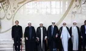 ناطق نوری هم در مراسم تشییع شهدای ترور در کنار سران سه قوه حضور یافت