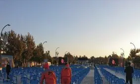 آرامگاه فردوسی ساعتی پیش از مراسم خاکسپاری شجریان/ ویدئو