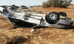 8 زخمی بر اثر واژگونی 2 خودرو در محور مهریز - بهاباد