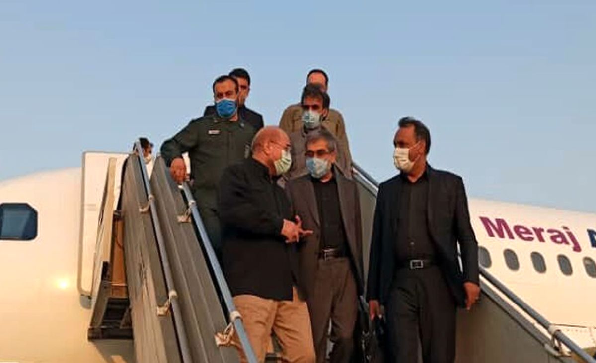 رییس مجلس شورای اسلامی وارد فرودگاه کنارک شد