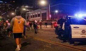 ۷۶ هوادار تیم بسکتبال لیکرز بازداشت شدند