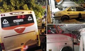 سه کشته و مجروح در اثر ورود اتوبوس بدون راننده به مغازه لباس‌فروشی