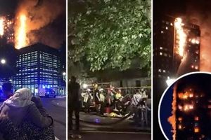 آتش سوزی مهیب در آسمان‎خراش غرب لندن/ساختمان‌های اطراف"گرنفل" تخلیه شد/ده‎ها نفر مصدوم شدند