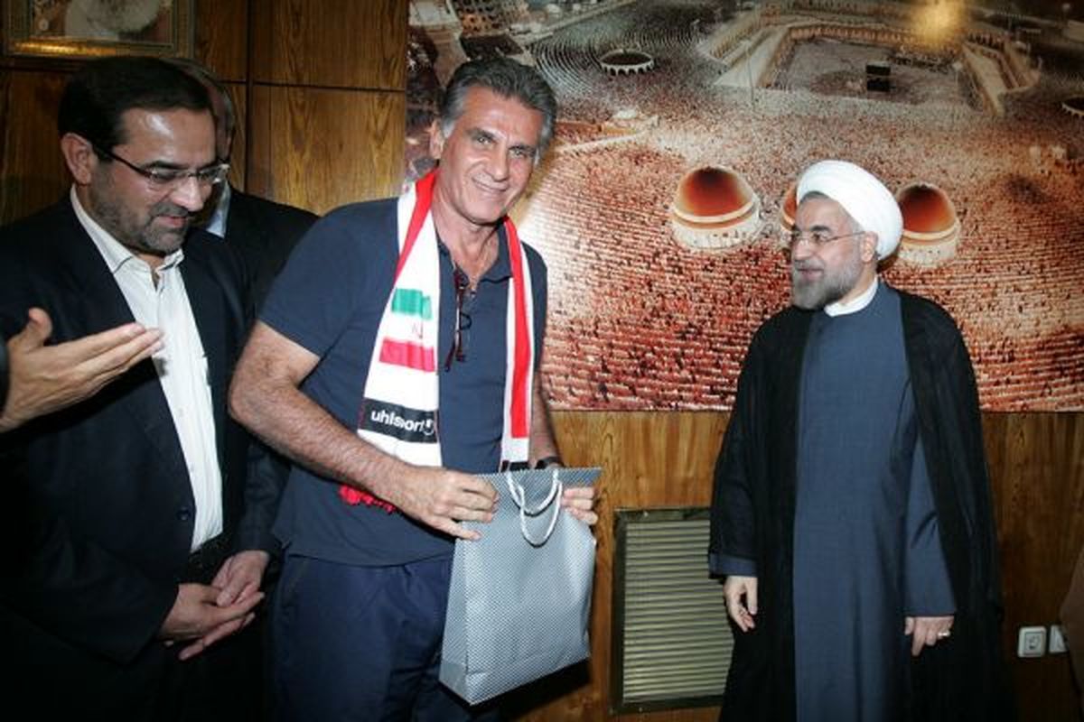 کیروش و اعضای تیم ملی فوتبال به دیدار روحانی رفتند