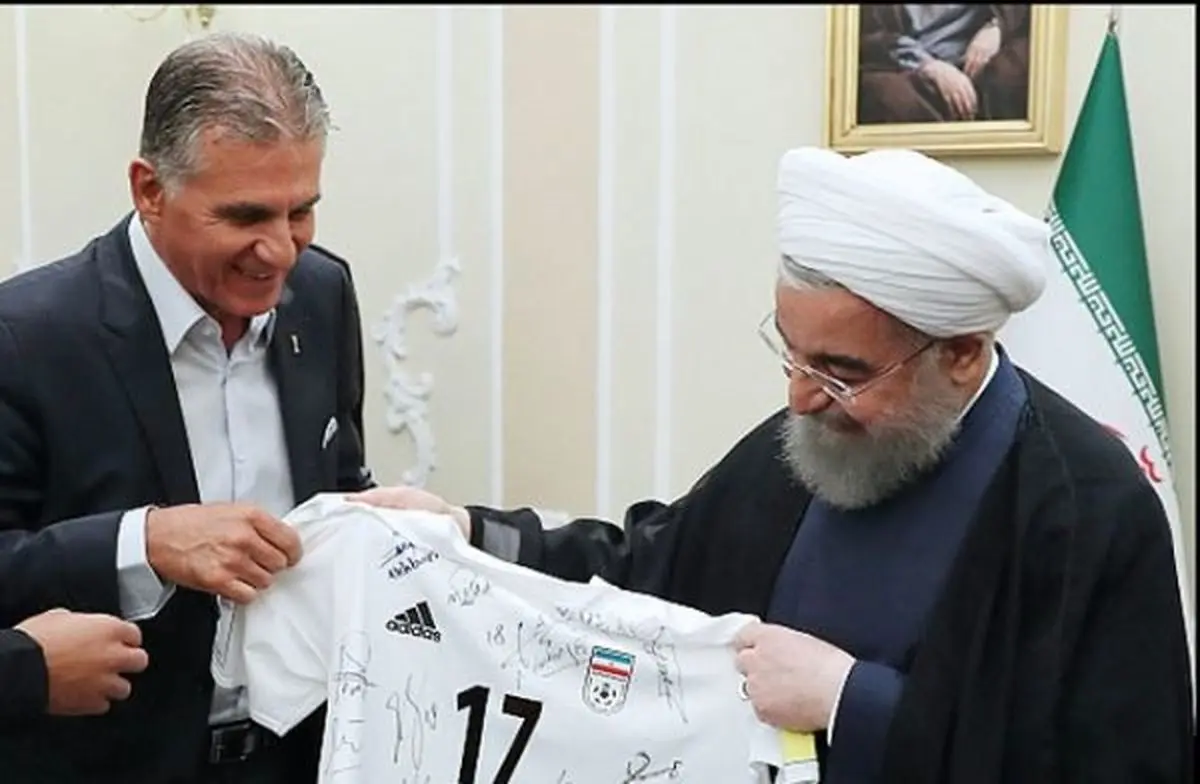 گزارش تصویری/ ملاقات صمیمانه بازیکنان تیم‌ملی با پرزیدنت روحانی