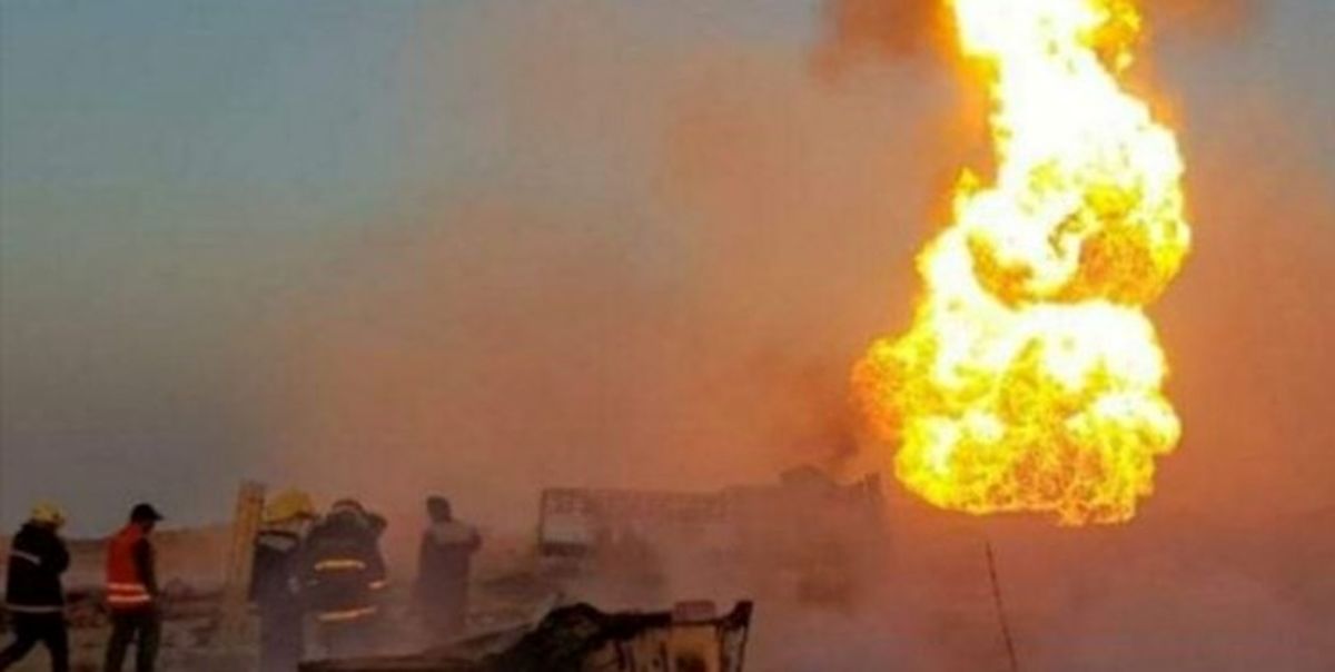 انفجار خط لوله گاز با پهپاد در استان المثنی عراق