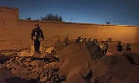کوه در منطقه منبع آب اهواز ریزش کرد