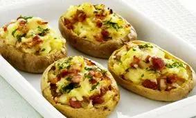 طرز تهیه سیب زمینی شکم پر