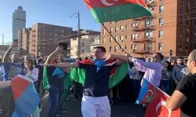 جشن و پایکوبی مردم آذربایجان از آزادسازی شهر شوشا/ عکس