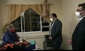 عیادت رییس کل دادگستری هرمزگان از مصدوم حادثه تخریب در بندرعباس